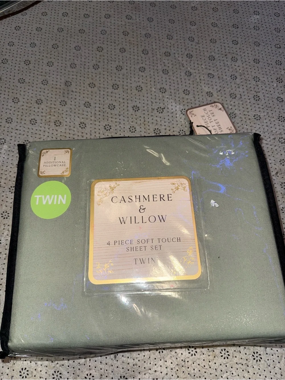 Cashmere & Willow 4-Piece Twin Sheet Set Green